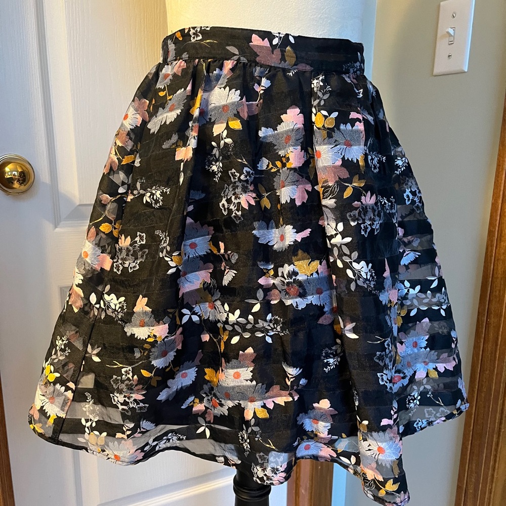 Xhilaration Skirt floral striped size XS